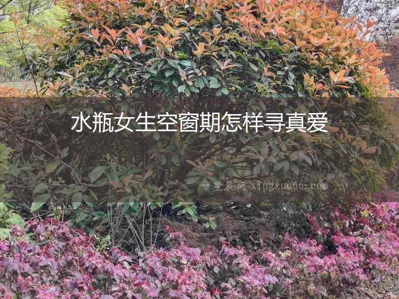 水瓶女生空窗期怎樣尋真愛