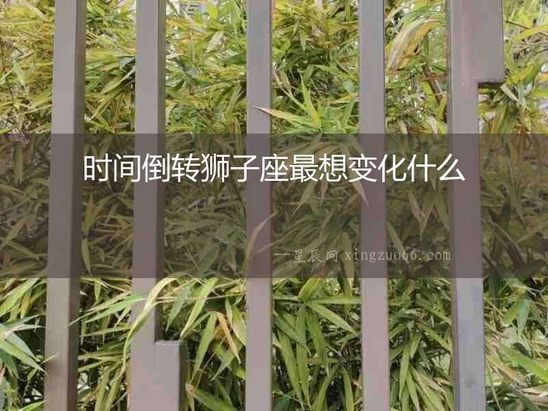 時間倒轉(zhuǎn)獅子座最想變化什么