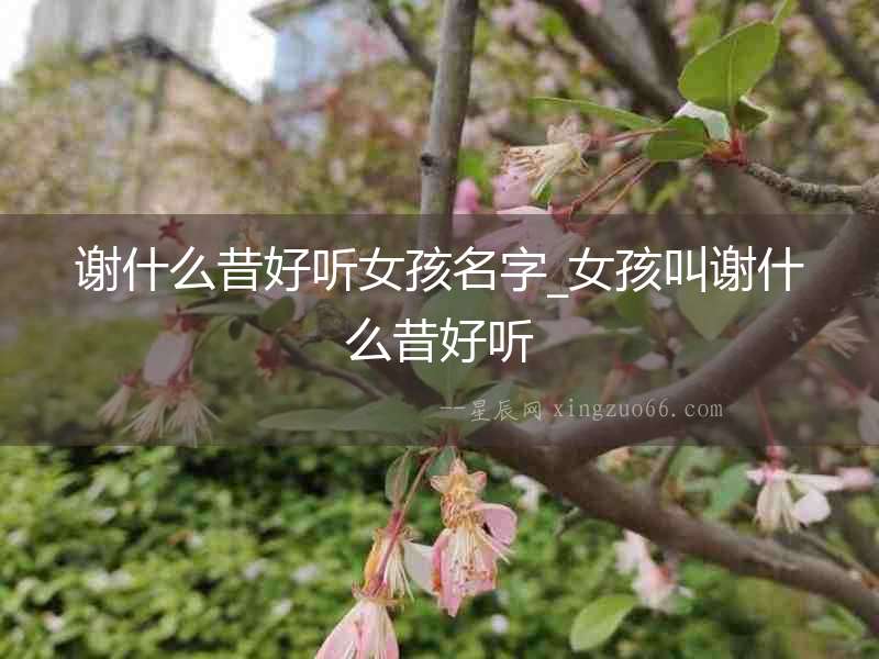 謝什么昔好聽女孩名字_女孩叫謝什么昔好聽