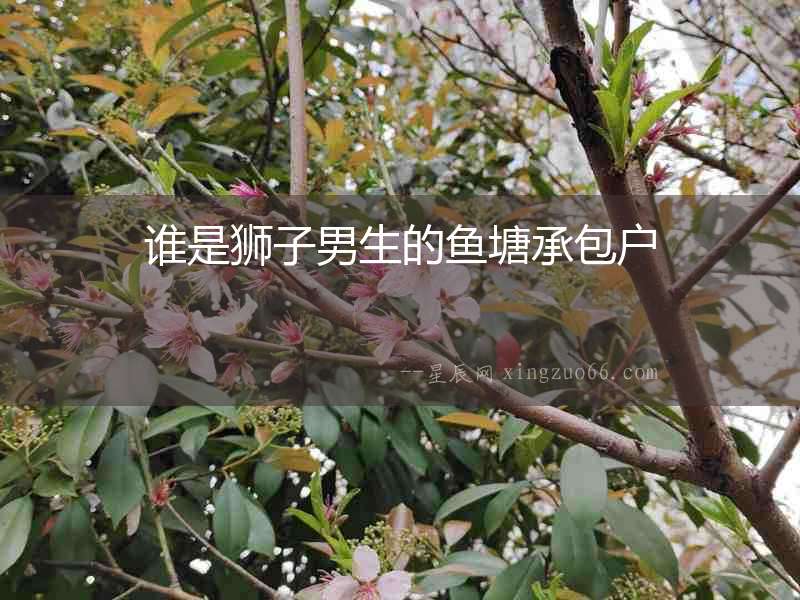 誰是獅子男生的魚塘承包戶