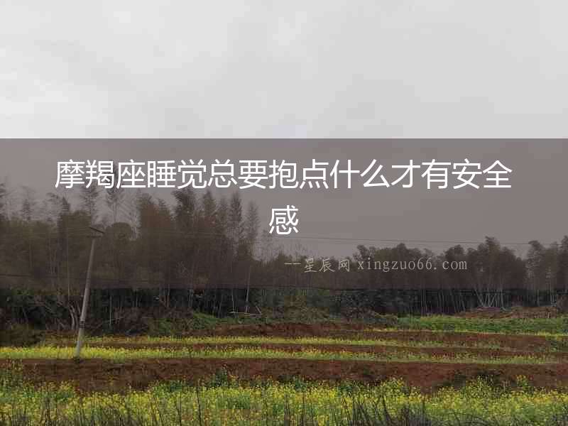 摩羯座睡覺總要抱點什么才有安全感