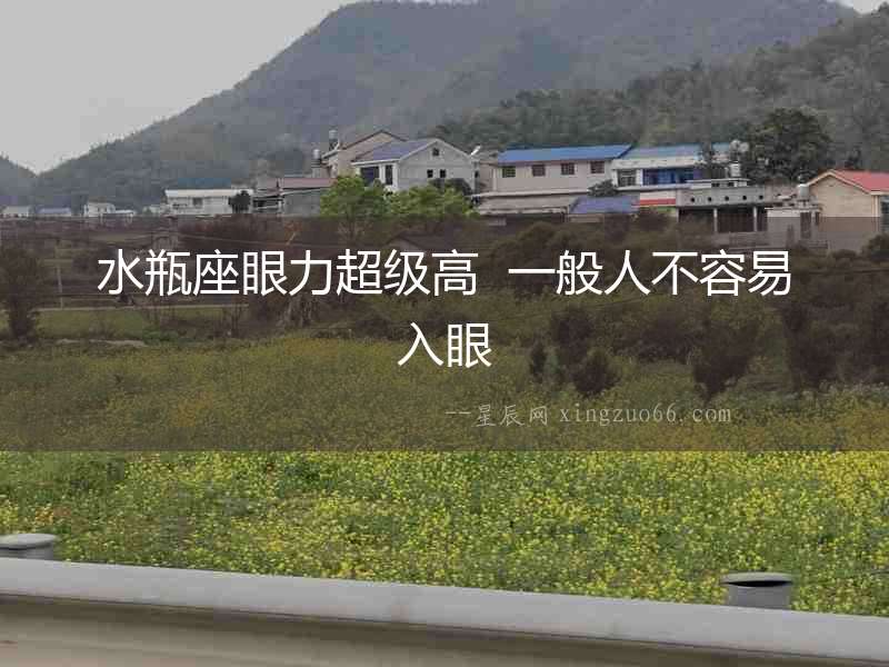 水瓶座眼力超級高  一般人不容易入眼