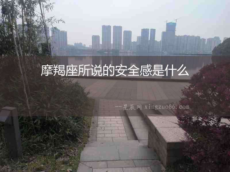 摩羯座所說的安全感是什么