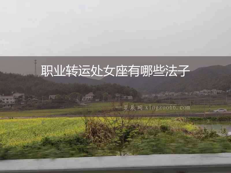職業(yè)轉(zhuǎn)運(yùn)處女座有哪些法子