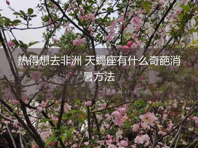 熱得想去非洲 天蝎座有什么奇葩消暑方法