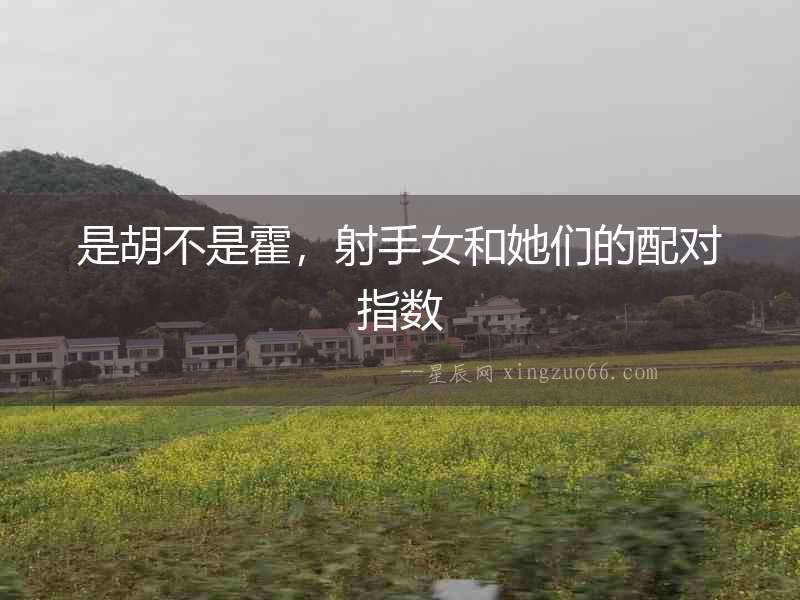 是胡不是霍，射手女和她們的配對指數