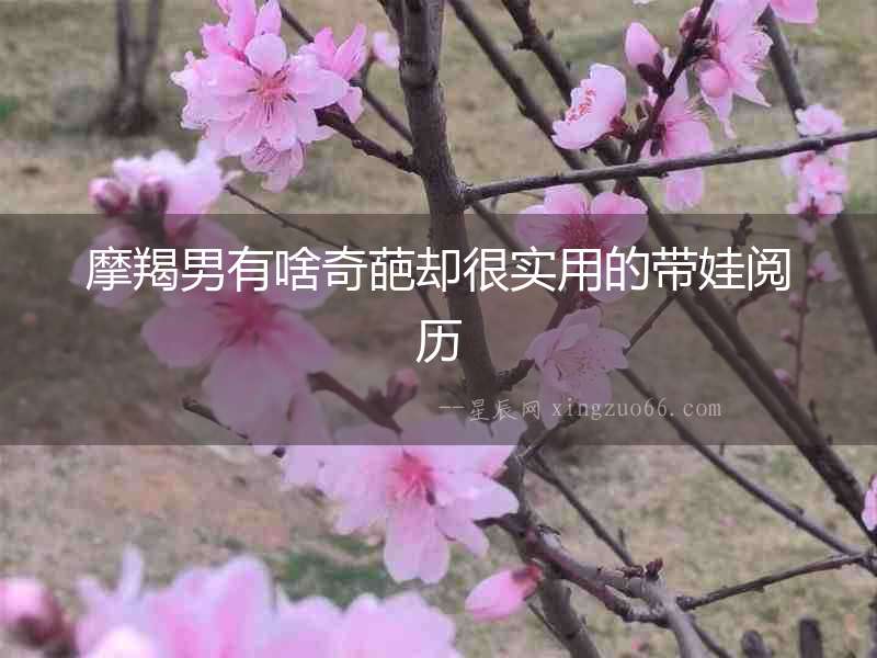 摩羯男有啥奇葩卻很實用的帶娃閱歷