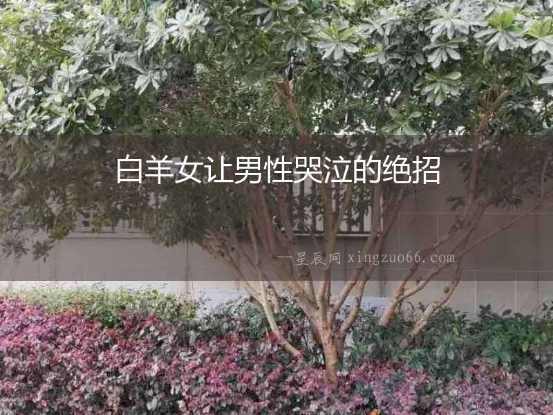 白羊女讓男性哭泣的絕招