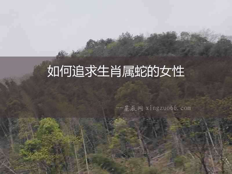 如何追求生肖屬蛇的女性