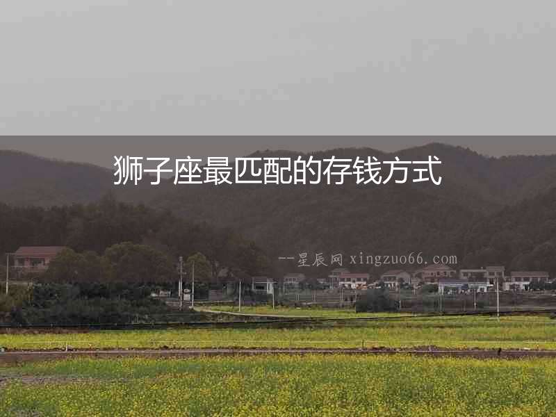 獅子座最匹配的存錢方式