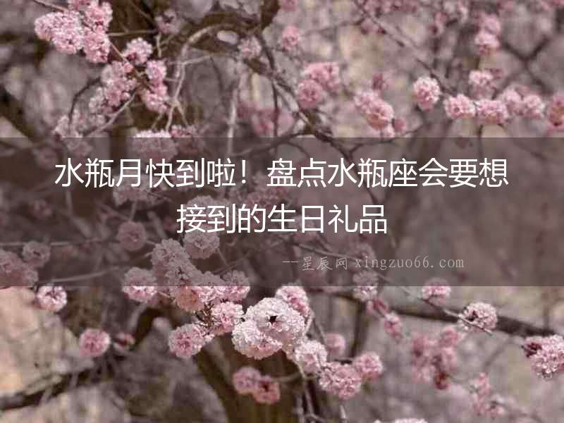 水瓶月快到啦！盤點水瓶座會要想接到的生日禮品
