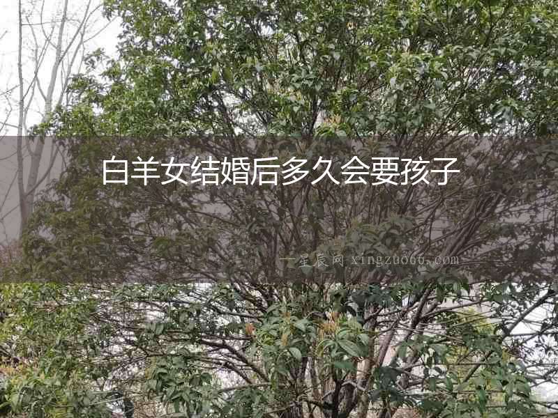 白羊女結婚后多久會要孩子