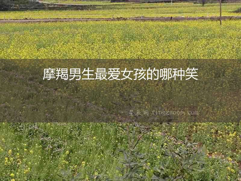 摩羯男生最愛女孩的哪種笑