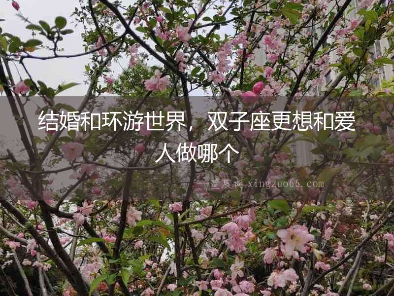 結婚和環游世界，雙子座更想和愛人做哪個