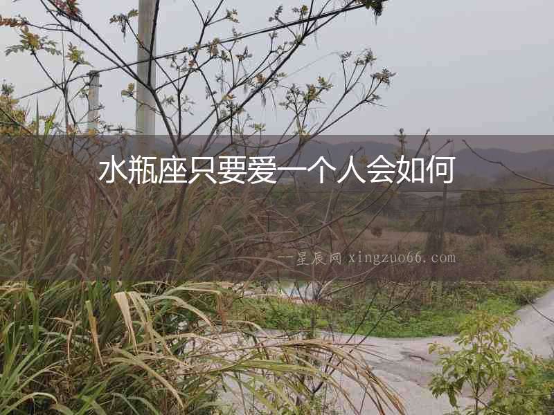 水瓶座只要愛一個人會如何