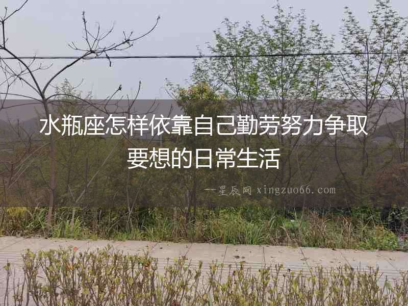 水瓶座怎樣依靠自己勤勞努力爭取要想的日常生活