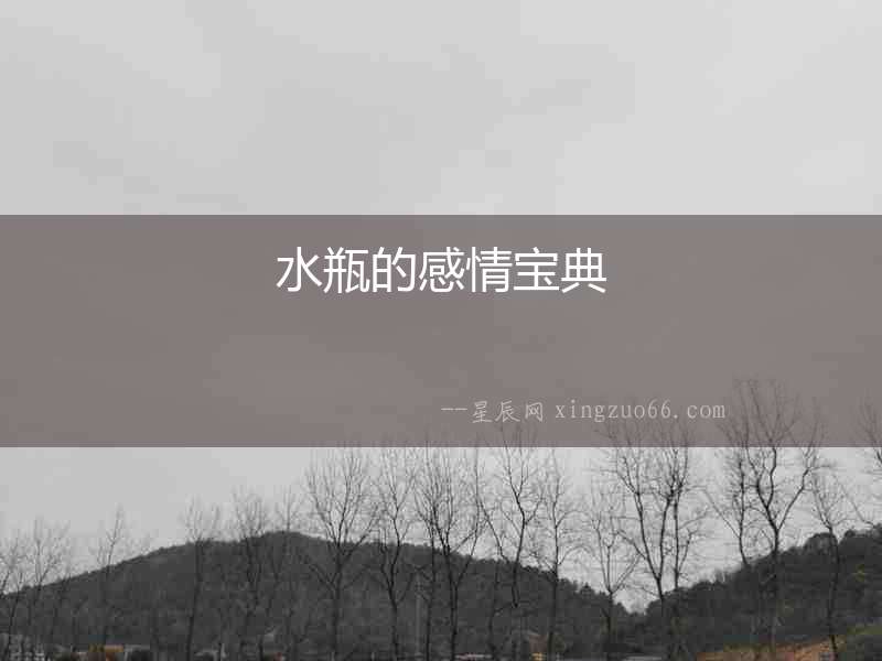 水瓶的感情寶典