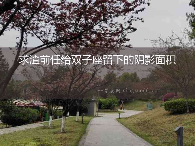 求渣前任給雙子座留下的陰影面積