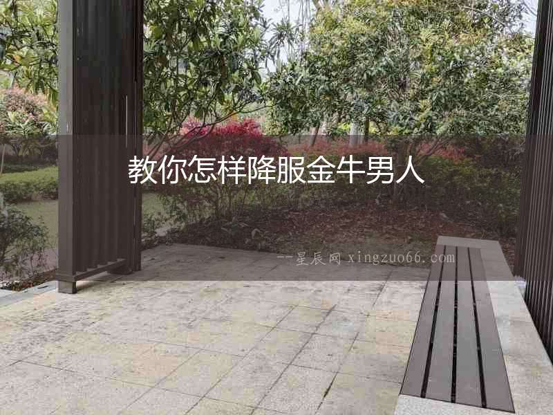 教你怎樣降服金牛男人