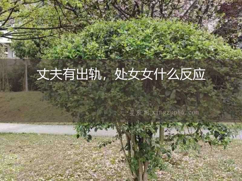 丈夫有出軌，處女女什么反應