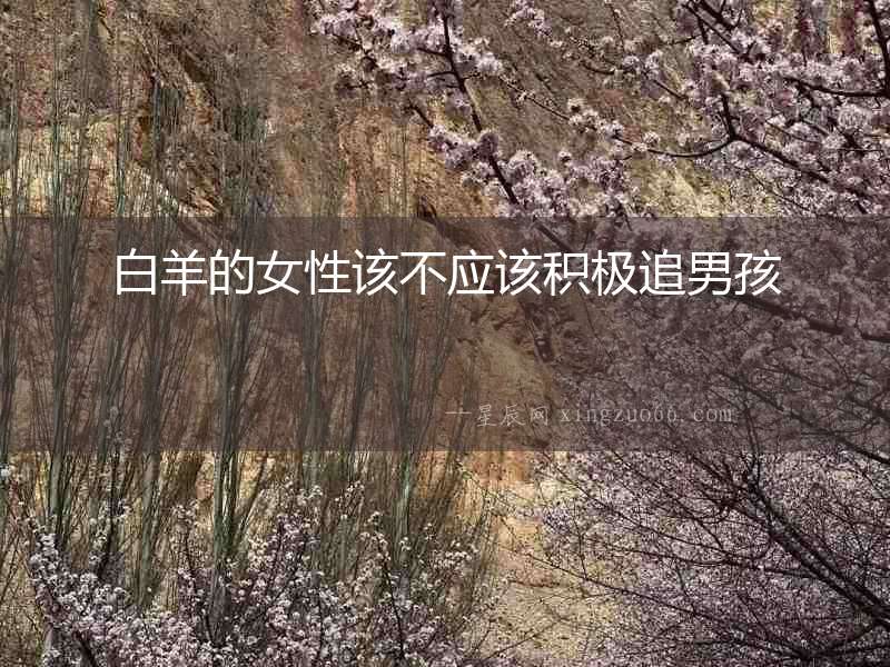 白羊的女性該不應該積極追男孩
