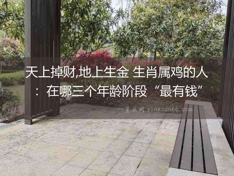 天上掉財(cái),地上生金 生肖屬雞的人：在哪三個(gè)年齡階段“最有錢(qián)”