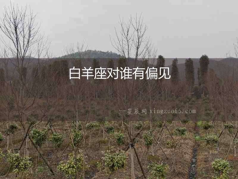白羊座對誰有偏見