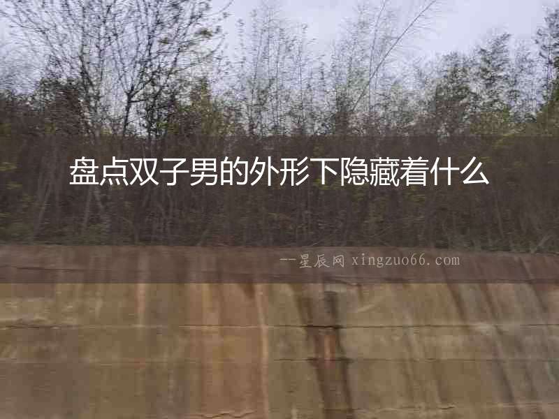 盤(pán)點(diǎn)雙子男的外形下隱藏著什么