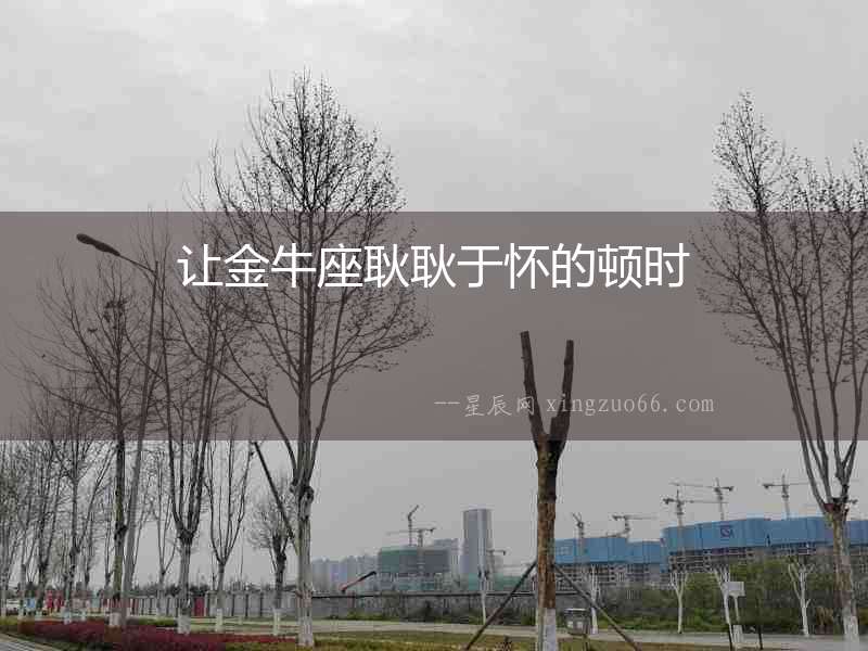 讓金牛座耿耿于懷的頓時