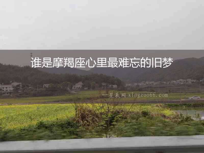 誰是摩羯座心里最難忘的舊夢