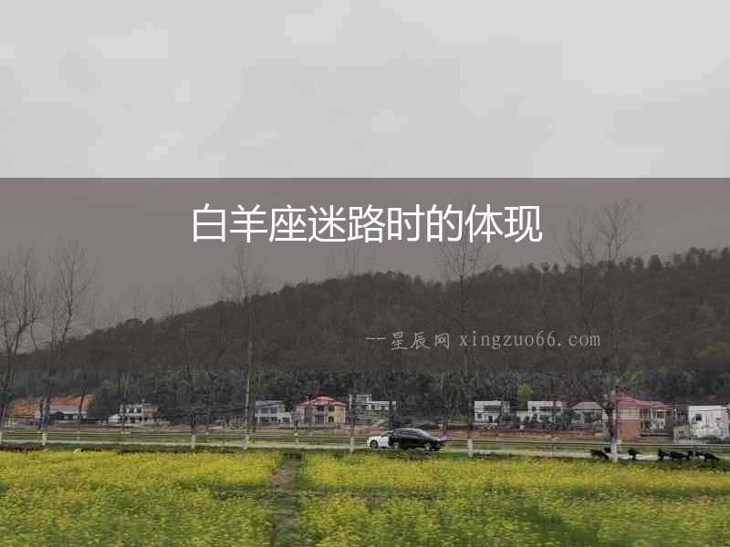白羊座迷路時的體現
