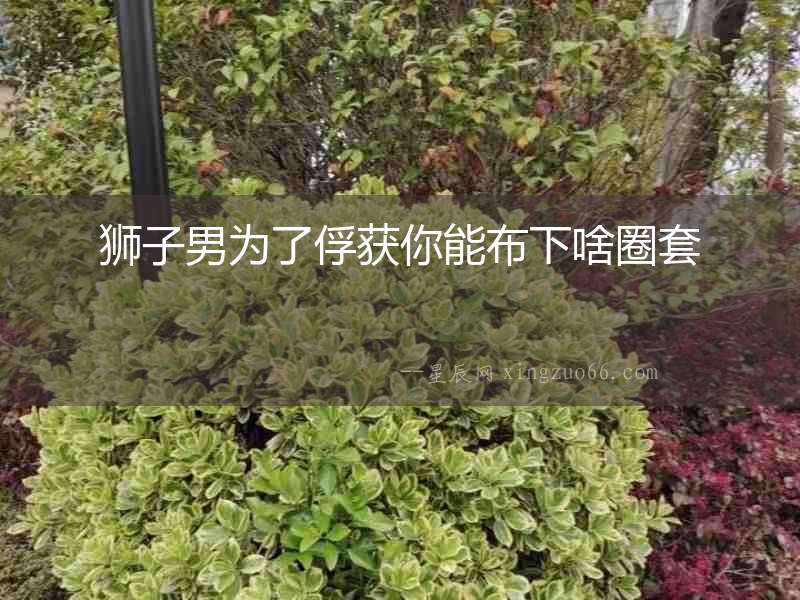 獅子男為了俘獲你能布下啥圈套