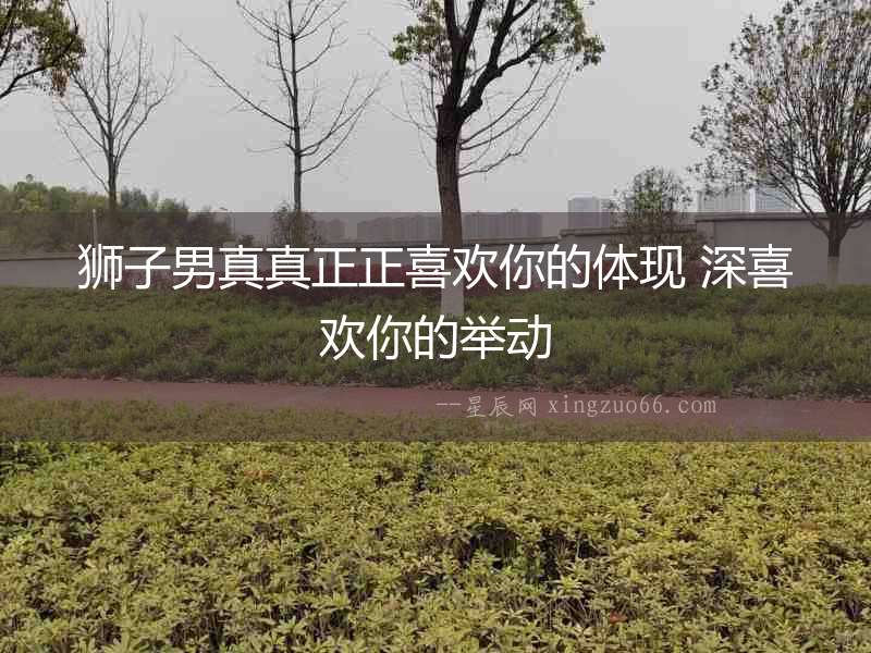 獅子男真真正正喜歡你的體現 深喜歡你的舉動