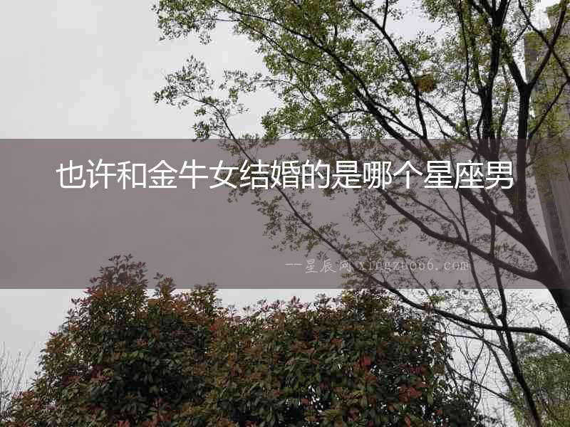 也許和金牛女結(jié)婚的是哪個星座男