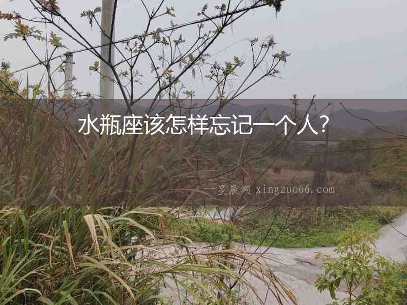 水瓶座該怎樣忘記一個人？