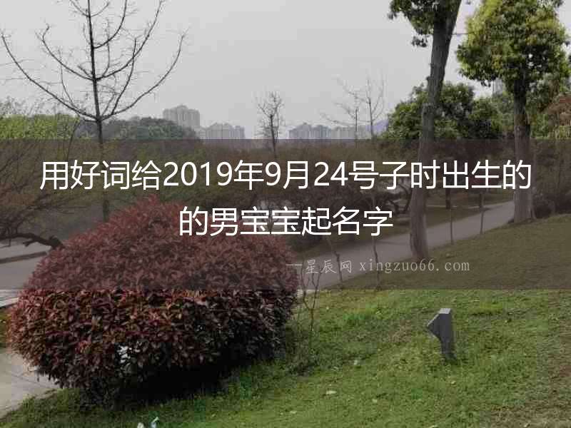 用好詞給2019年9月24號子時出生的的男寶寶起名字