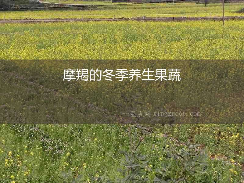 摩羯的冬季養生果蔬