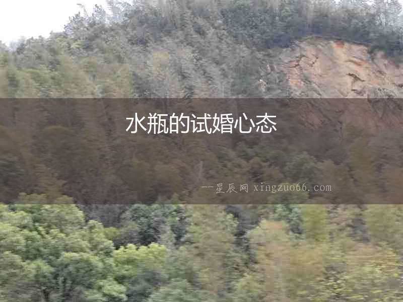 水瓶的試婚心態