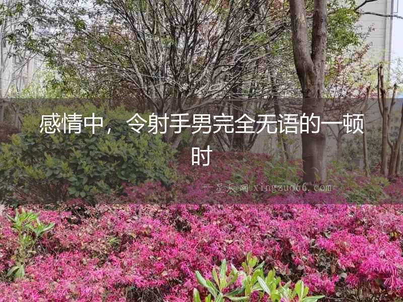 感情中，令射手男完全無語的一頓時