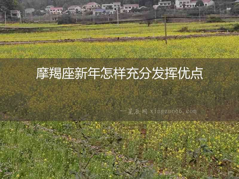摩羯座新年怎樣充分發揮優點