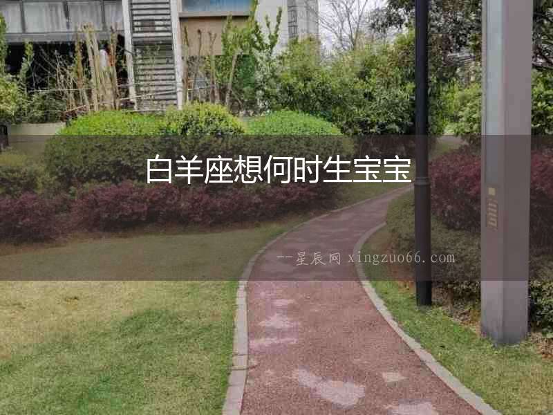 白羊座想何時生寶寶