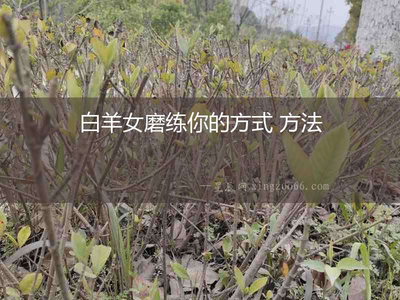 白羊女磨練你的方式 方法