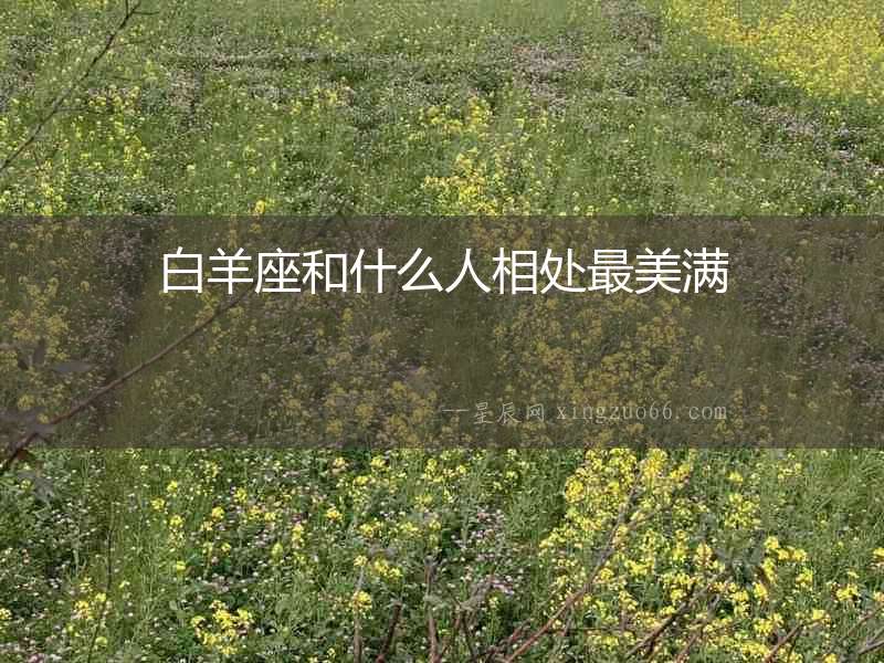 白羊座和什么人相處最美滿