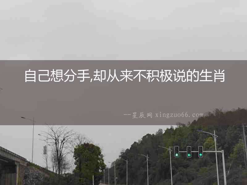 自己想分手,卻從來不積極說的生肖