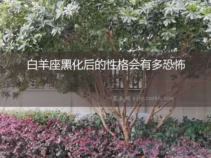 白羊座黑化后的性格會有多恐怖
