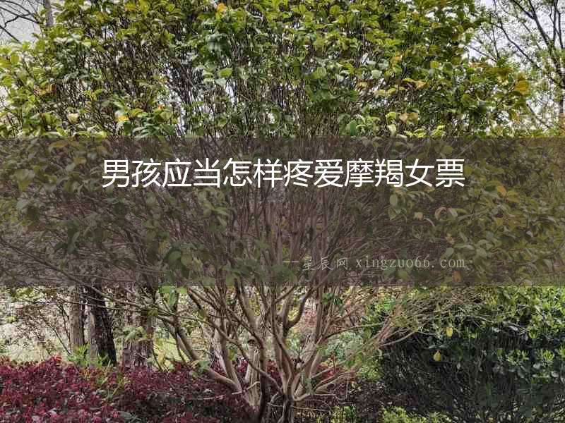 男孩應(yīng)當(dāng)怎樣疼愛摩羯女票