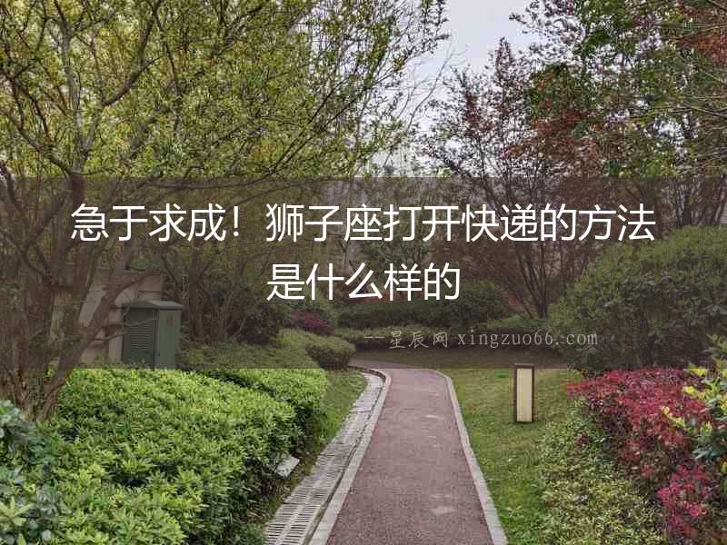 急于求成！獅子座打開(kāi)快遞的方法是什么樣的