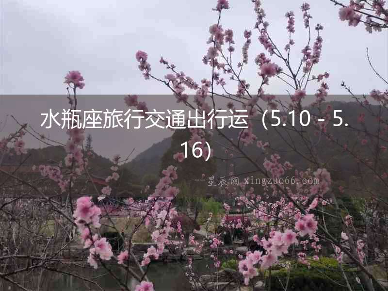 水瓶座旅行交通出行運（5.10－5.16）