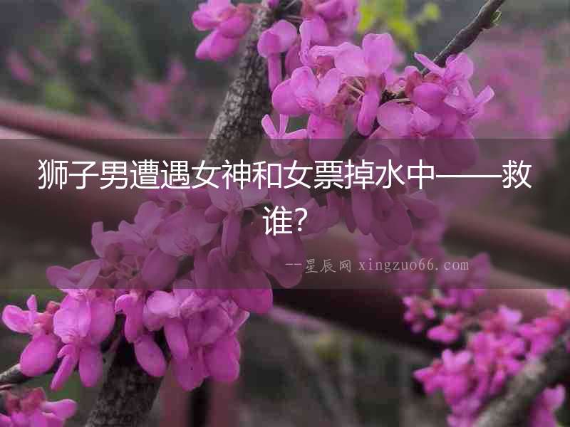 獅子男遭遇女神和女票掉水中——救誰？