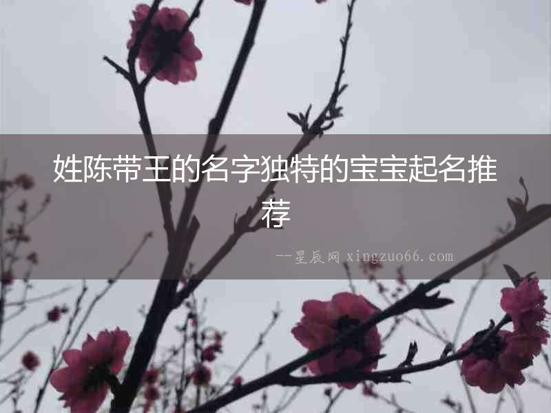 姓陳帶王的名字獨特的寶寶起名推薦